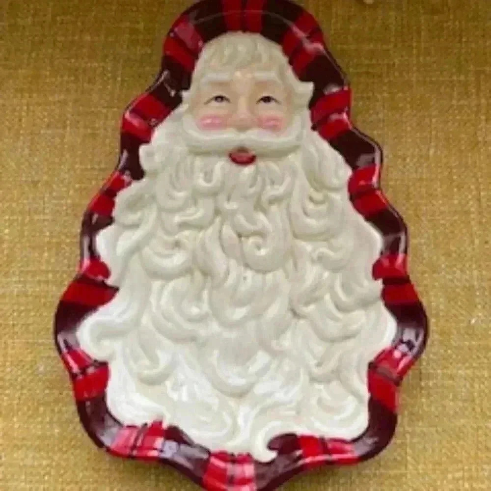 Hallmark Santa Ceramic Serving Dish Or Holiday Decor‎